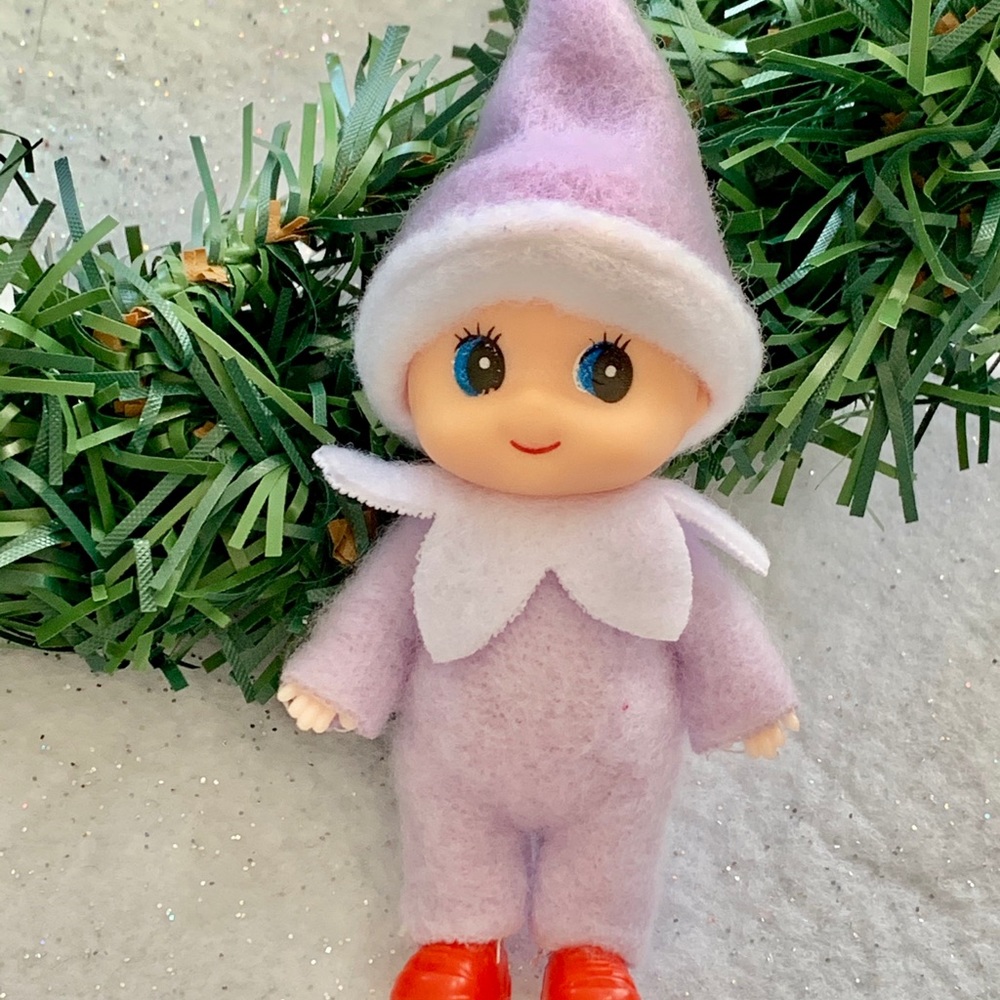 Purple Baby Elf Doll Toddler Christmas Elf